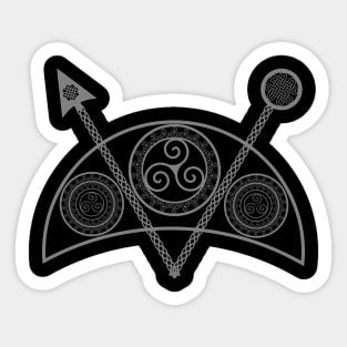 Pictish Crescent V Rod Sticker